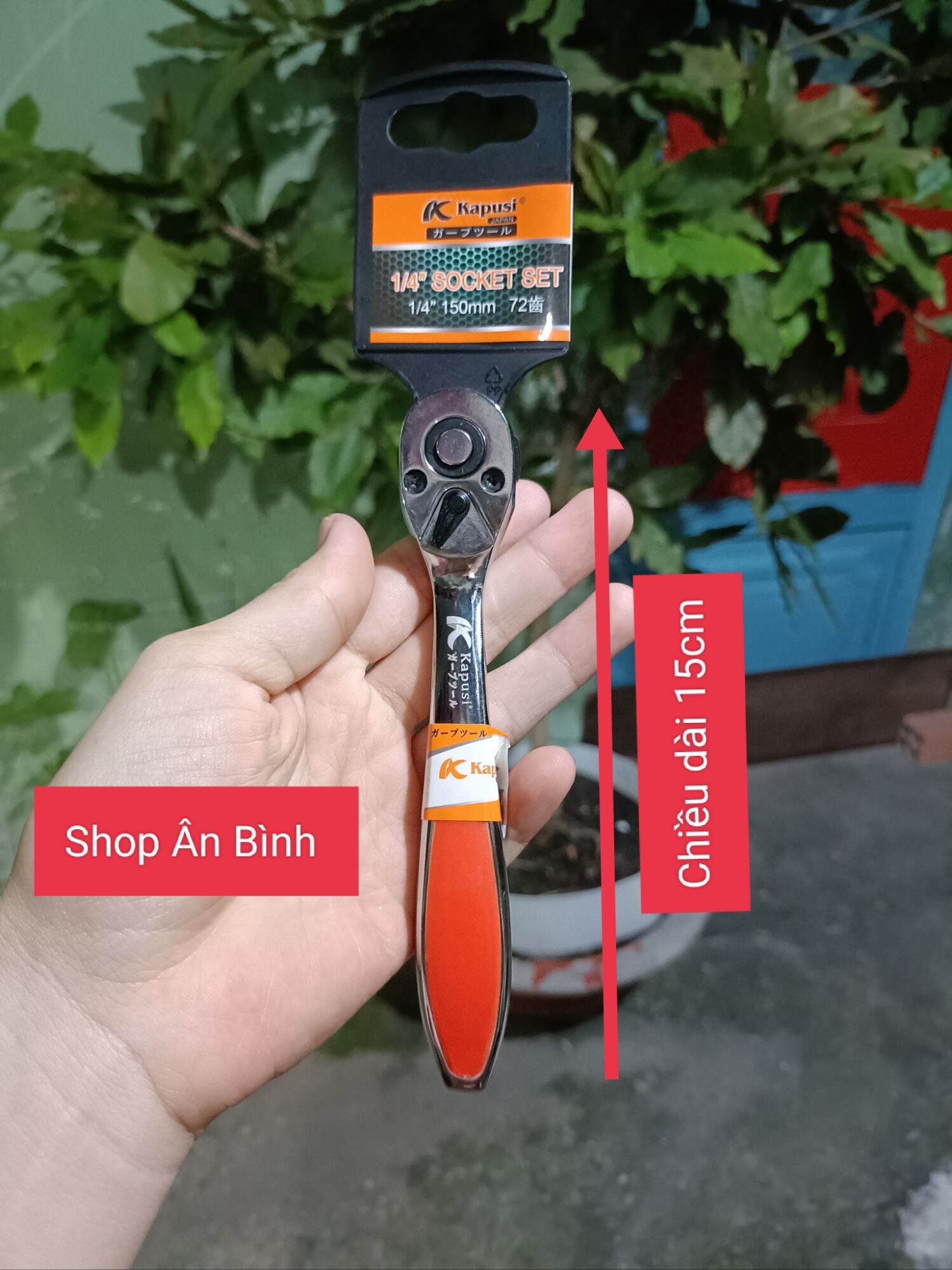 Cần siết tự động 72 răng dành cho đầu nhỏ 1/4 hiệu kapusi nhật cao cấp