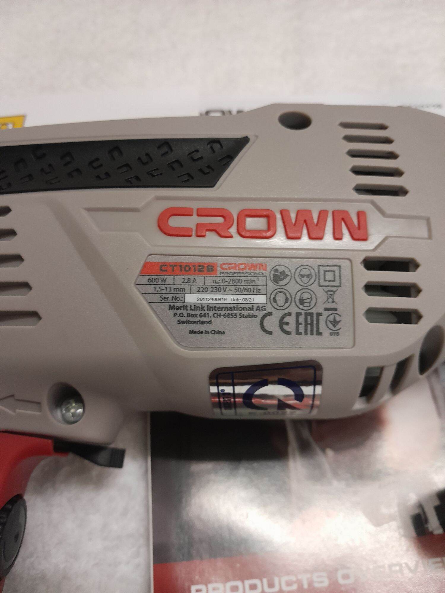 [Nhập RS0822 giảm 30k cho đơn 99k]Máy khoan CROWN CT_10128 13MM