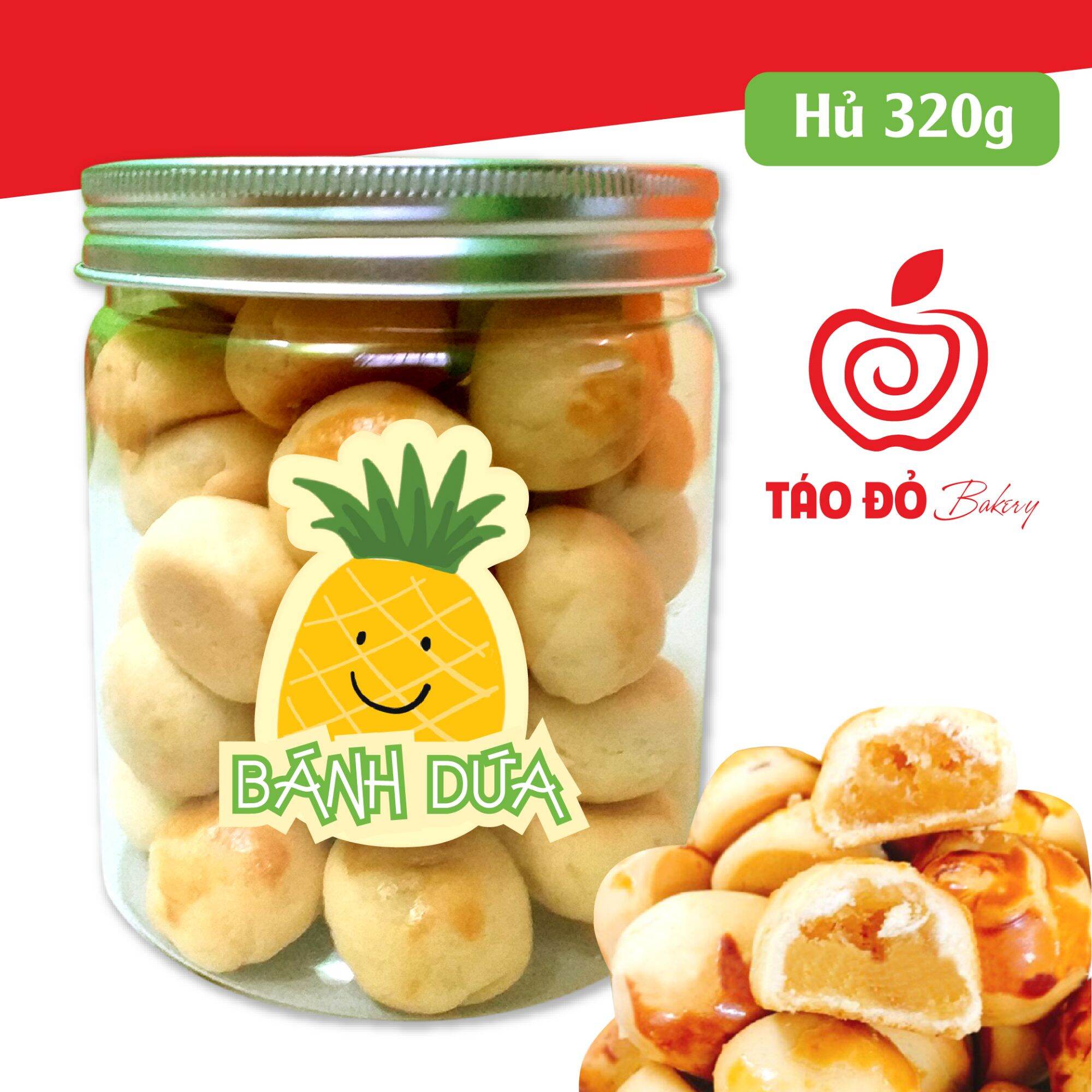 Bánh dứa đài loan mini handmade - hủ 320g