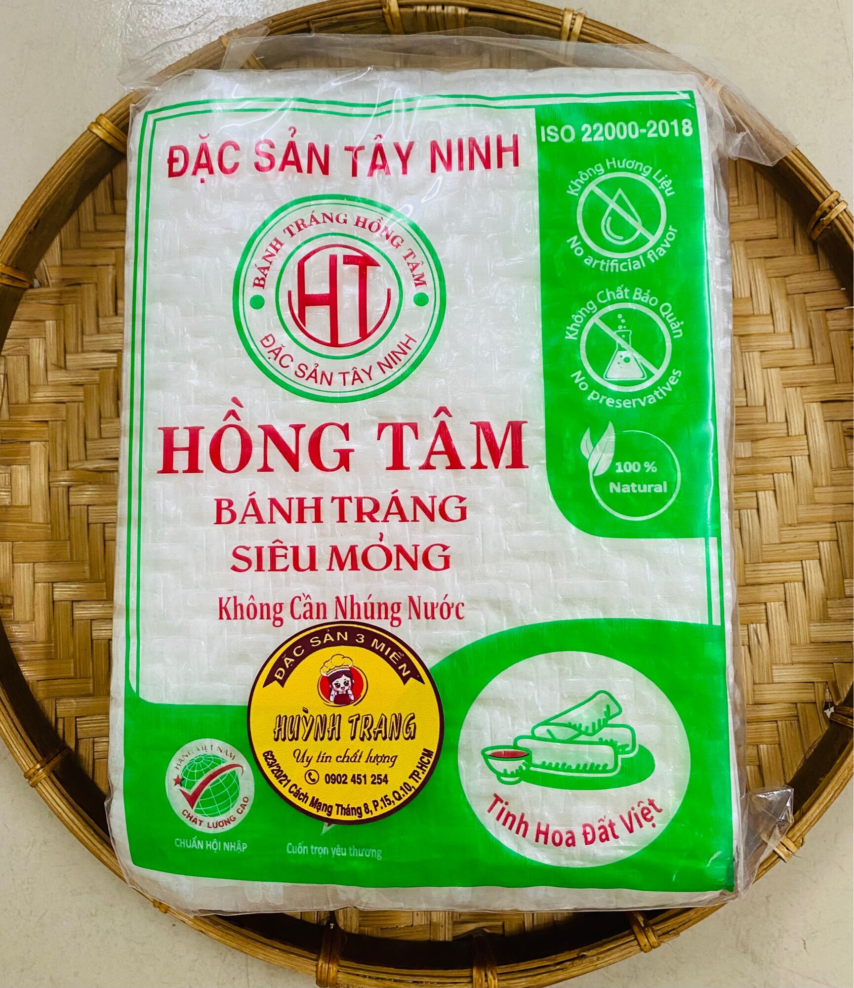 HCM - 2 Bịch Bánh Tráng Cuốn Thịt Loại Siêu Mỏng Tây Ninh (450g/bịch)