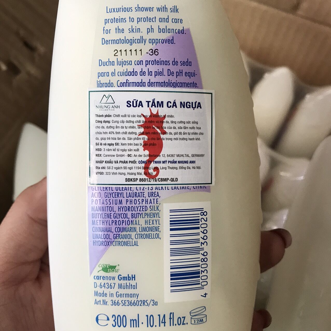 Sữa tắm cá ngựa Đức chai 300ml