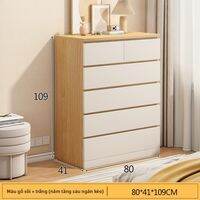BAIFULING | Tủ Kéo Lưu Trữ Đơn Giản Màu Trắng 6 Ngăn