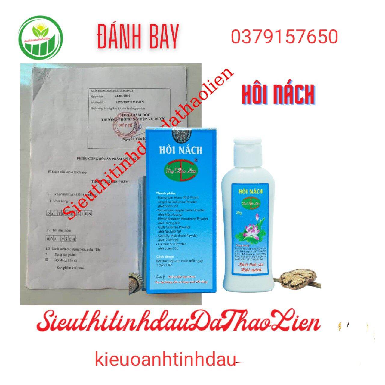 Hôi nách Dạng Bột Dạ Thảo Liên liên