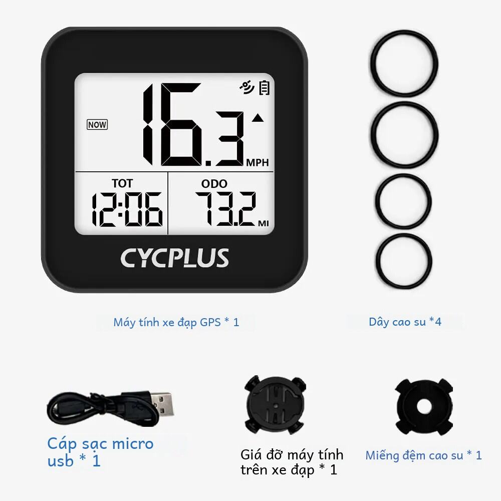 CYCPLUS G1 Xe Đạp Không Dây Máy Tính GPS Đồng Hồ Tốc Độ Xe Đạp Chống Nước Đồng Hồ Đo Đường - Phụ Kiệ