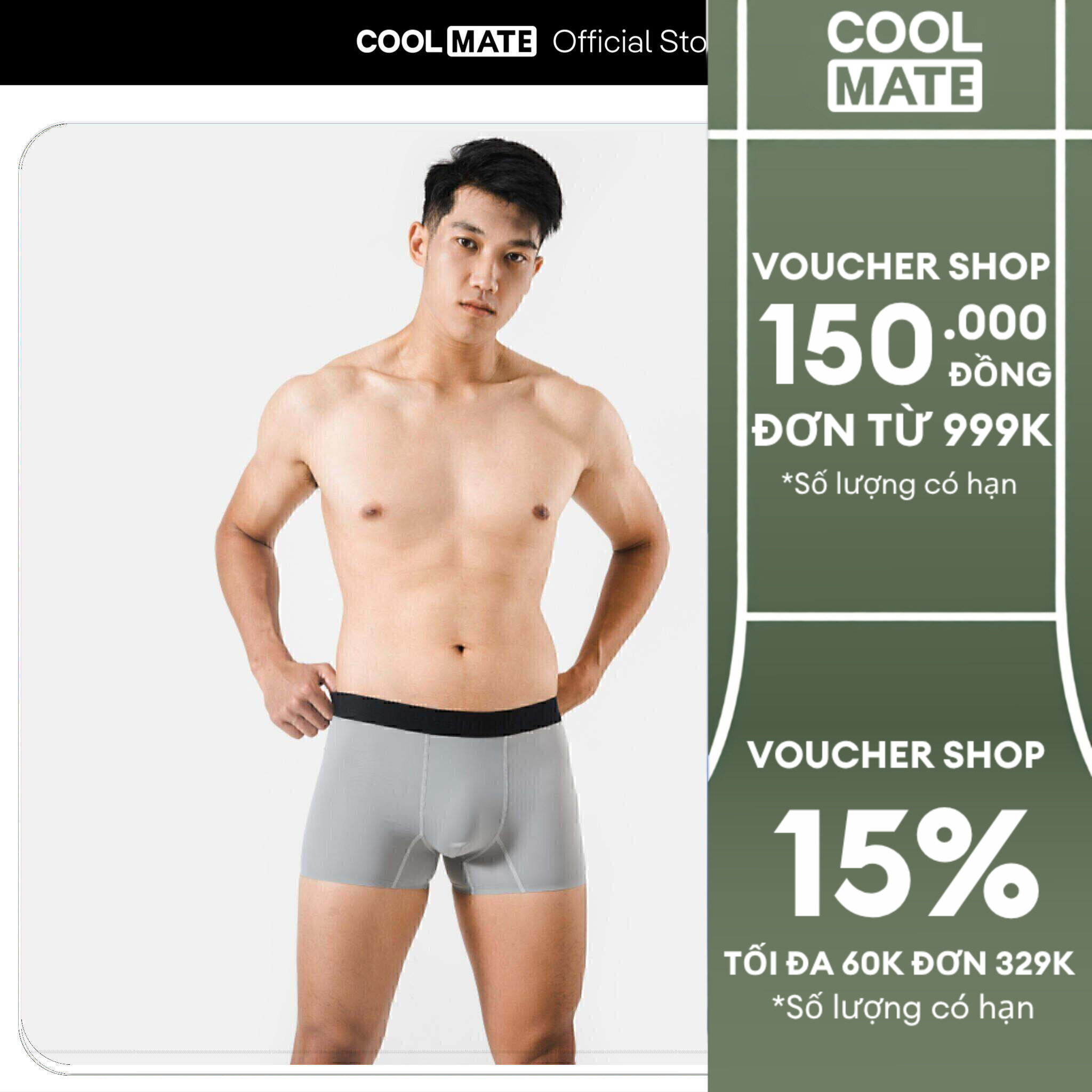 Quần lót nam Trunk Ice Cooling II thun lạnh siêu thoáng mát - Coolmate