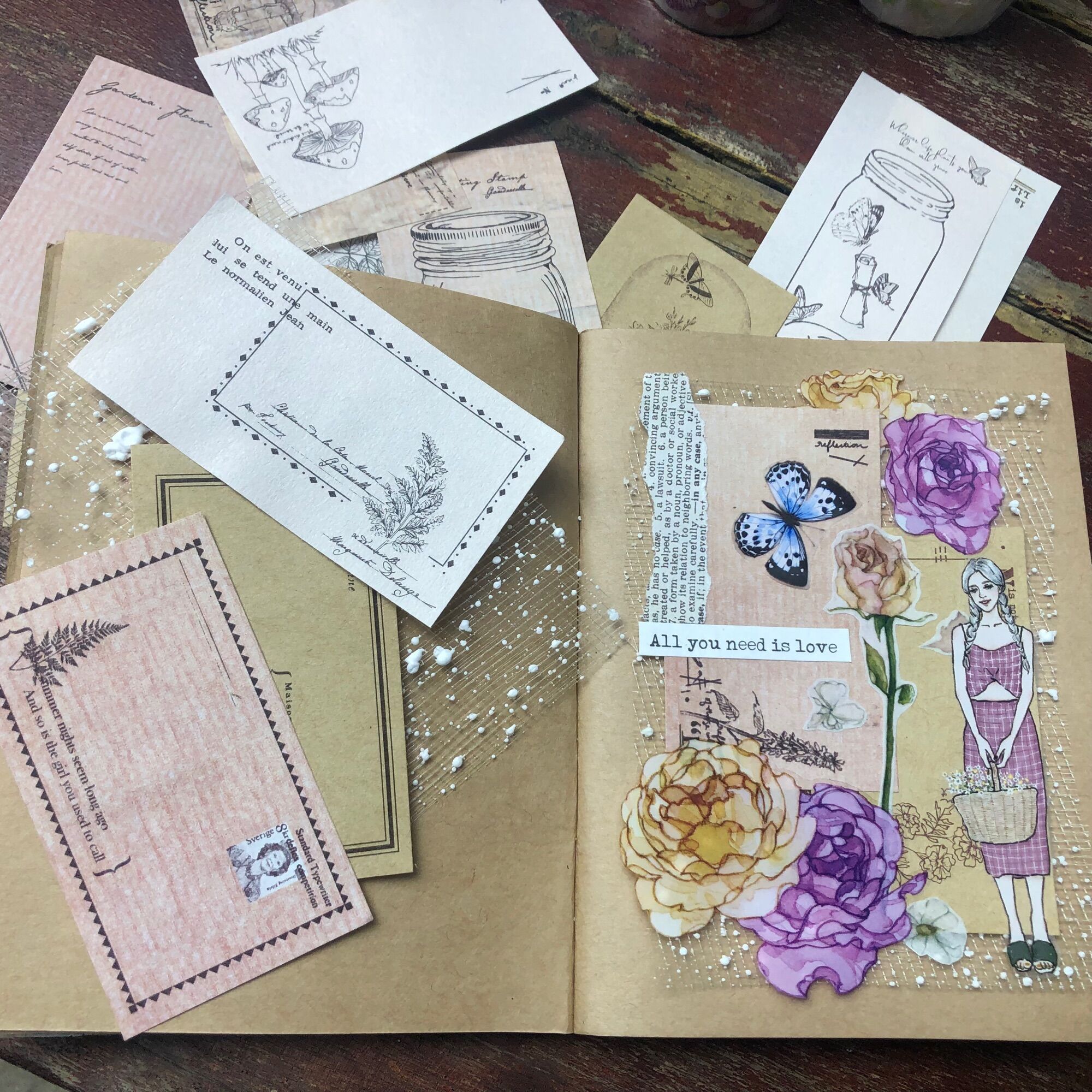 Giấy nền vintage_Set 18 tờ không lặp