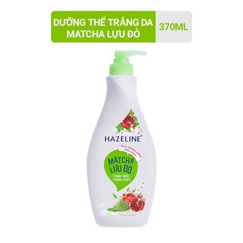 Sữa Dưỡng thể trắng da Hazeline Matcha Lựu Đỏ 370ml mẫu mới