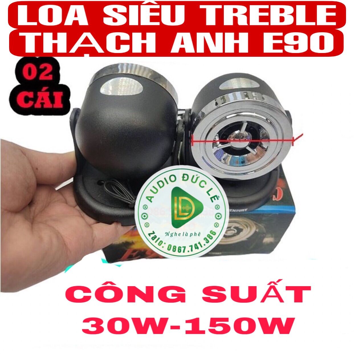 Loa siêu treble thạch anh mini e90 - giá 1 đôi
