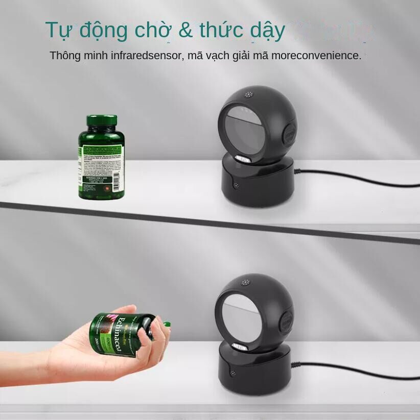 NETUM Desktop 2D QR Barcode Scanner, A5 Hands-Free Omnidirectional USB Big Barcode Reader 1D QR Screen Barcodes Scanning