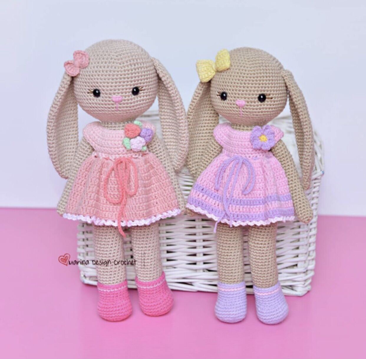 Thú len nhồi bông handmade - Thỏ len nhồi bông