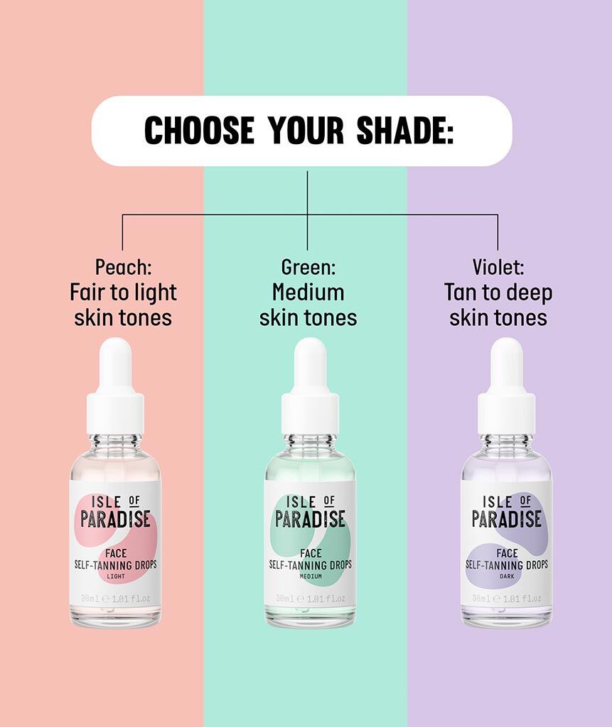 Tinh chất dưỡng nâu da Isle of Paradise Self Tanning Natural Glow Face Drops 30ml