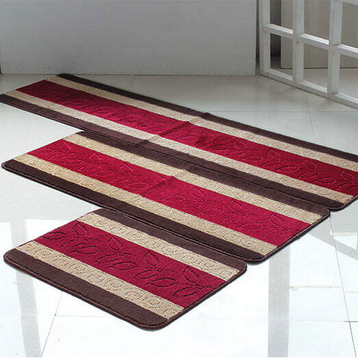 Strip Kitchen Floor Mat Slip-proof Oil-proof Kitchen Carpet Bedroom Door Mat Bathroom Absorbent Mat Water-proof Slip-proof Mat