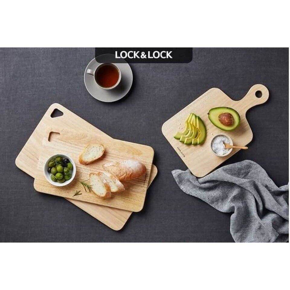 Bộ 3 Thớt Gỗ Cây Cao Su Lock&Lock LWC001S3 (cam kết hàng chuẩn, y hình)