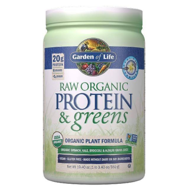 Bột đạm thực vật hữu cơ Garden of Life protein greens 550g.
