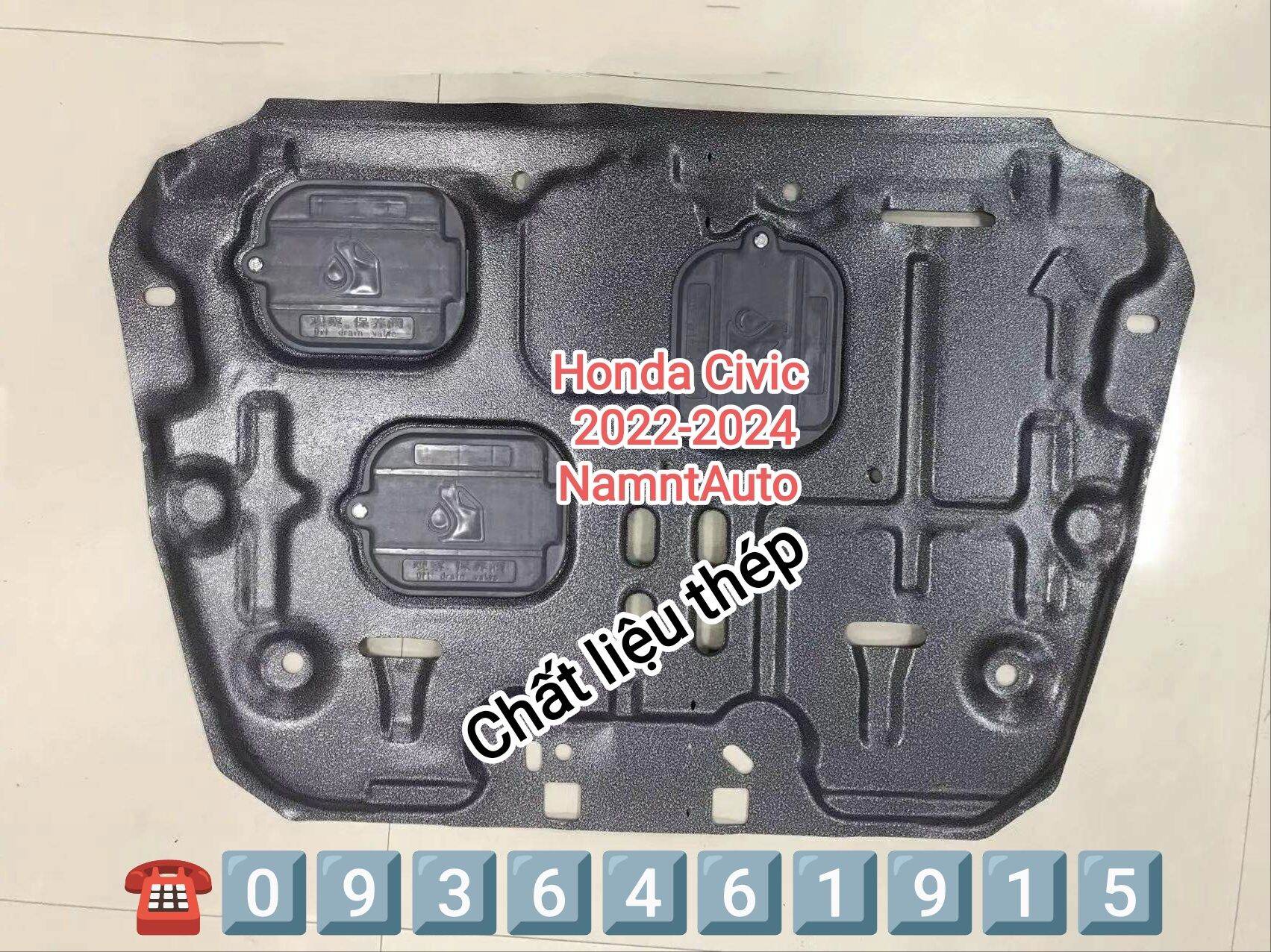 Chắn bùn gầm máy Honda Civic Gen 9-10 -11 2012-2015 2016-2023 Chất liệu nhựa ABS chịu lực dày 5 mm- 