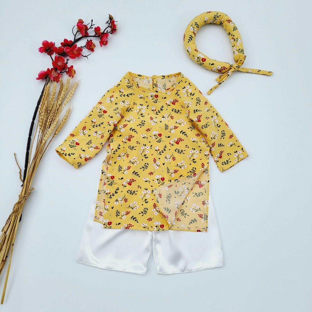 ÁO DÀI CHO BÉ GÁI 3 MÀU (3-15kg)
