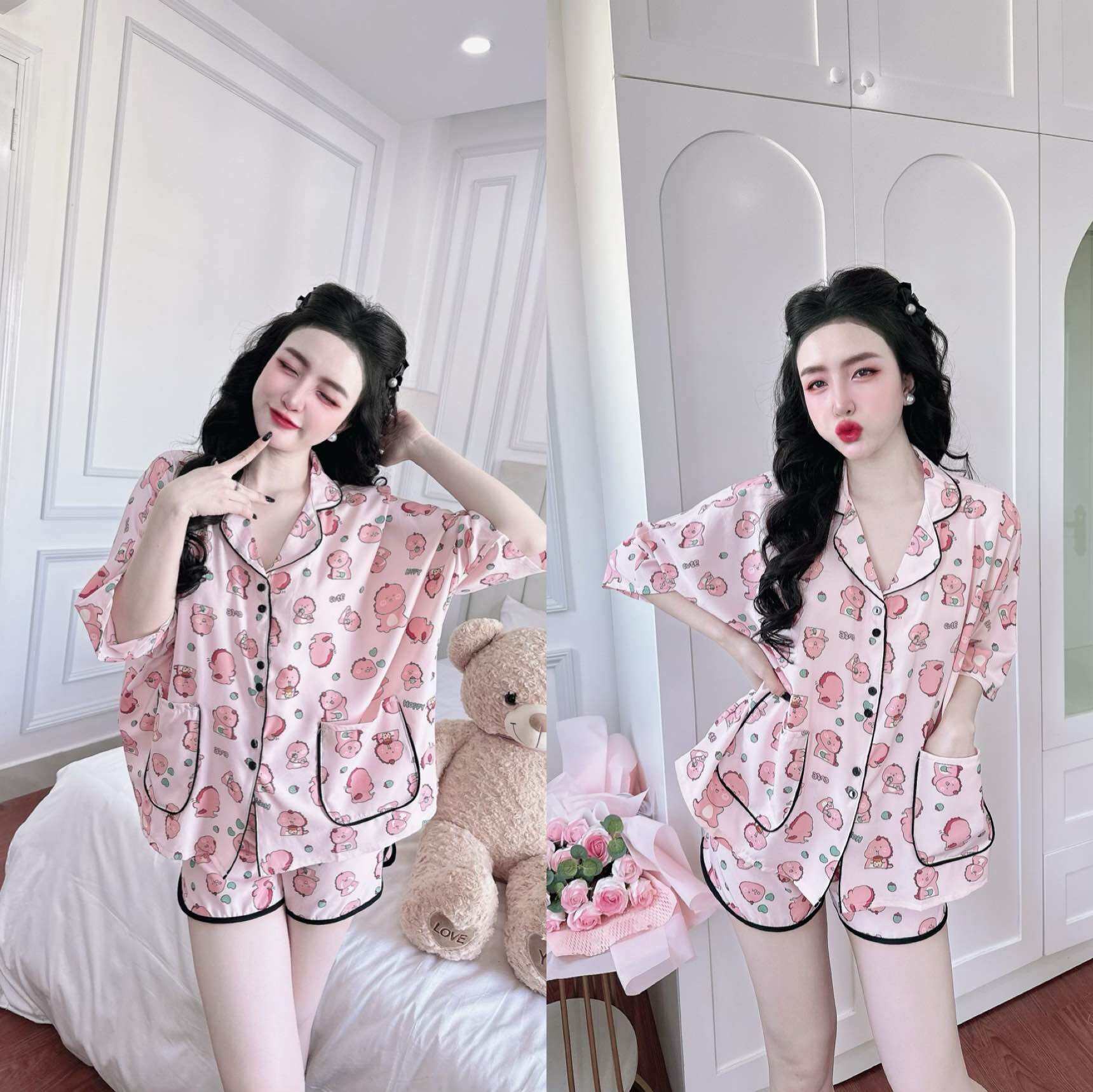 Đồ bộ Cánh dơi Bigsize 50-100kg mặc nhà cho nữ lụa đùi Y