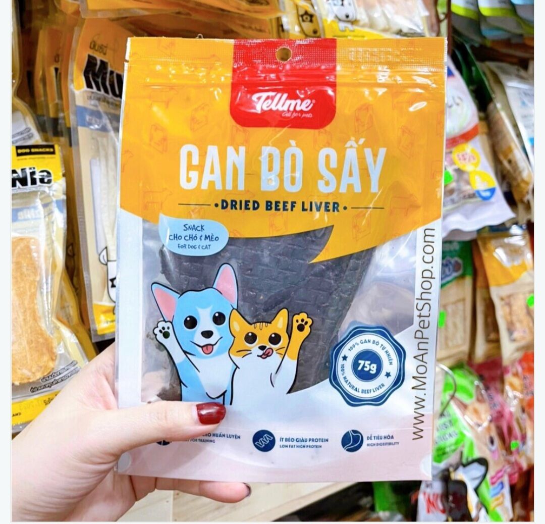 Snack cho cún Gan Bò Sấy Tellme