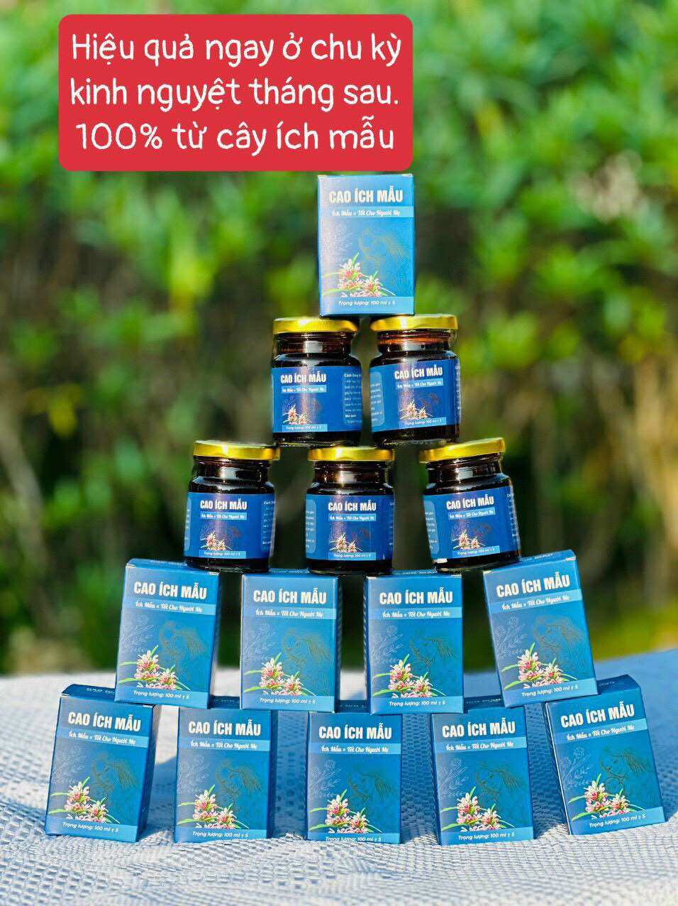 Cao ích mẫu lọ thủy tinh 100ml giá 130k/lọ