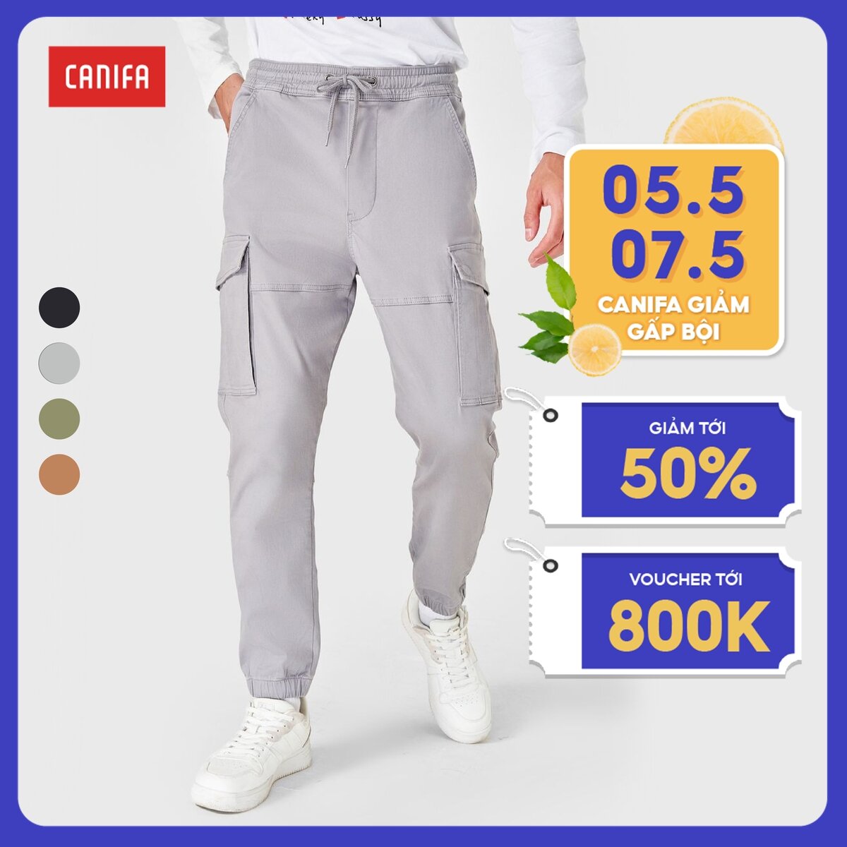 Quần khaki nam canifa 8bk22w002
