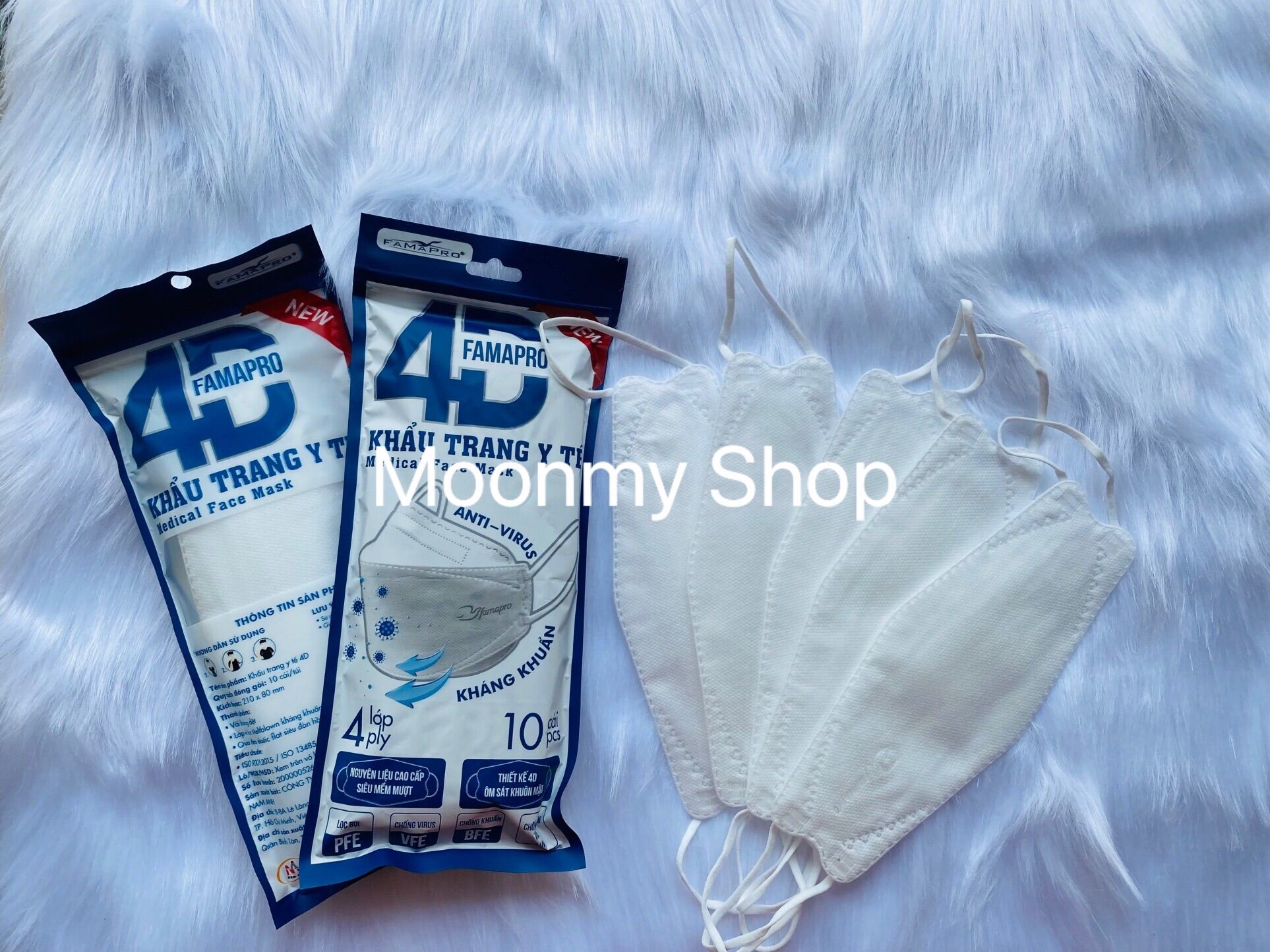 {Xả hàng}Sỉ 1 thùng 600 cái khẩu trang 4D kháng khuẩn Famapro cao cấp túi/ khẩu trang KF94 Nam Anh (100 túi)