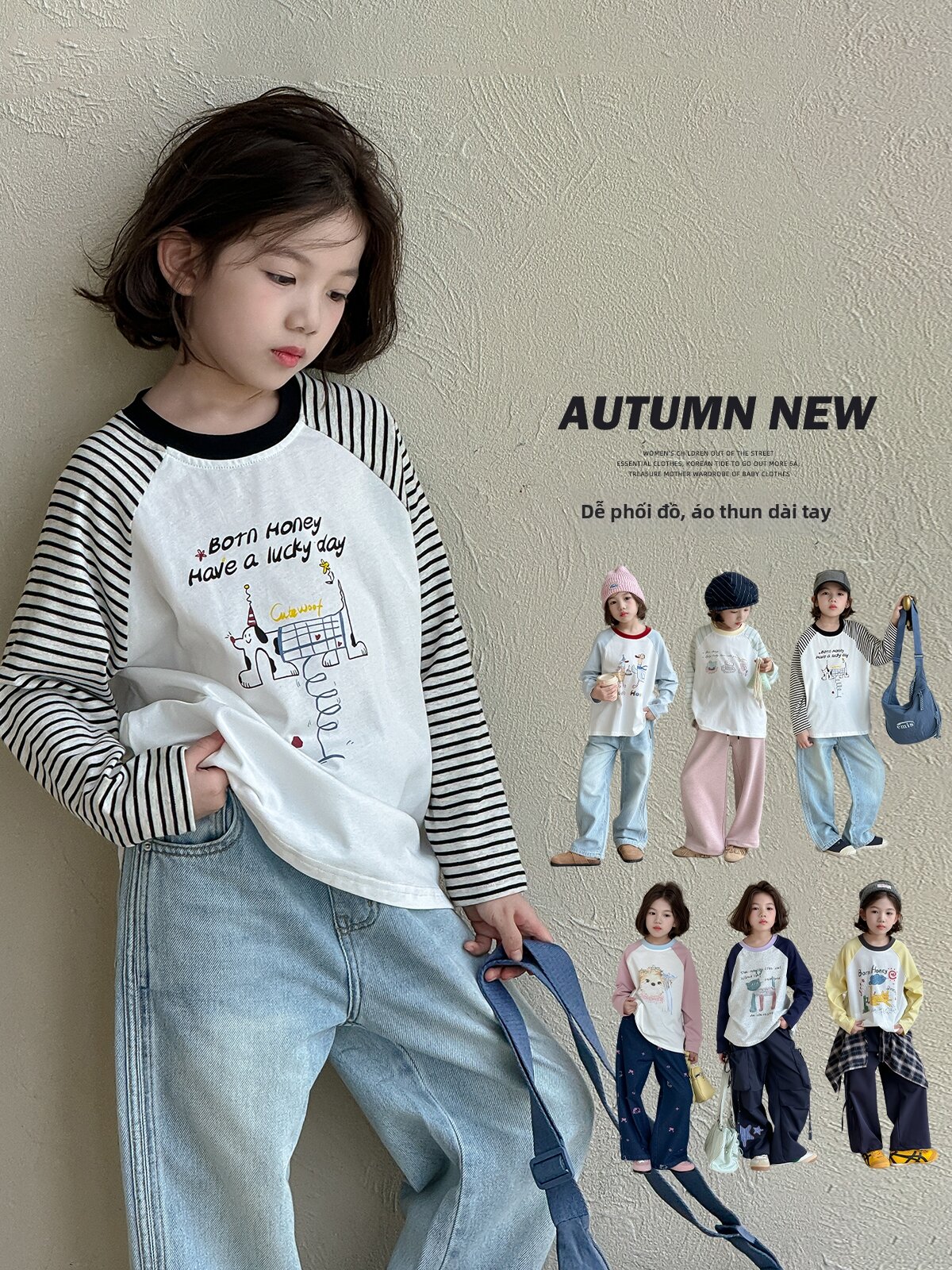 Chic Children's Long Sleeve T Shirt Spring Autumn Inner Wear