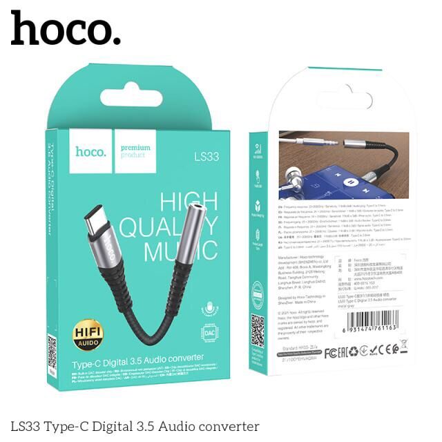 Dây chuyển đổi Typec Hoco LS33