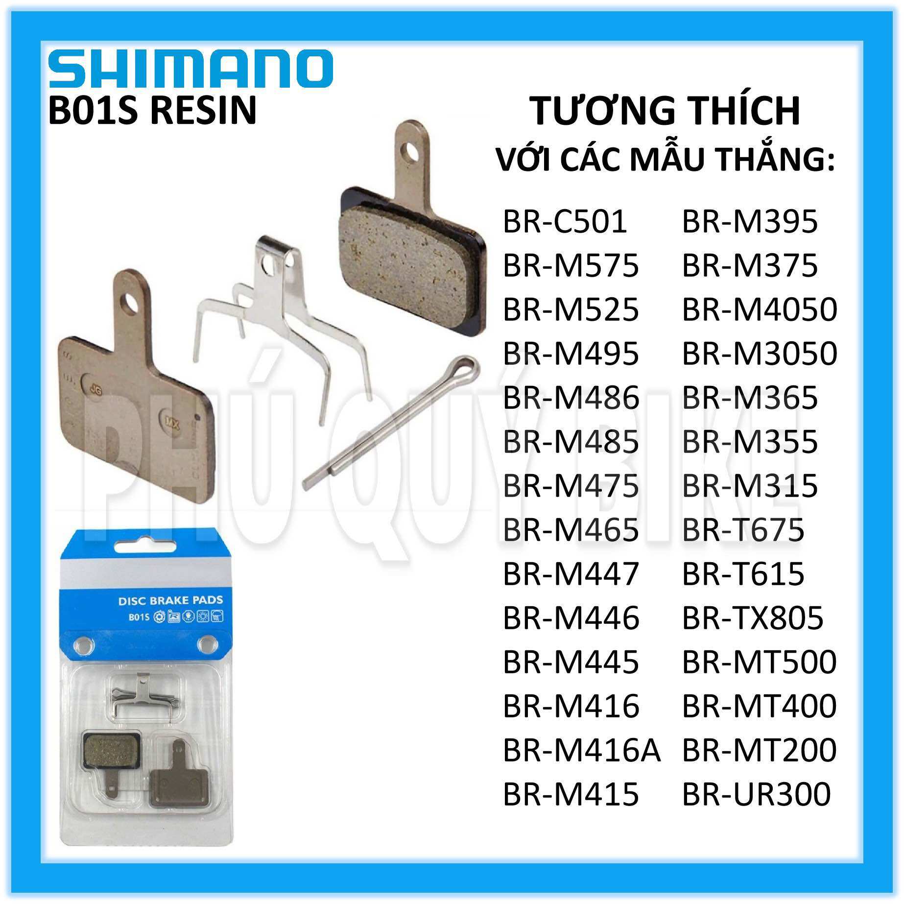 Bố Thắng Đĩa Xe Đạp SHIMANO B01S Resin