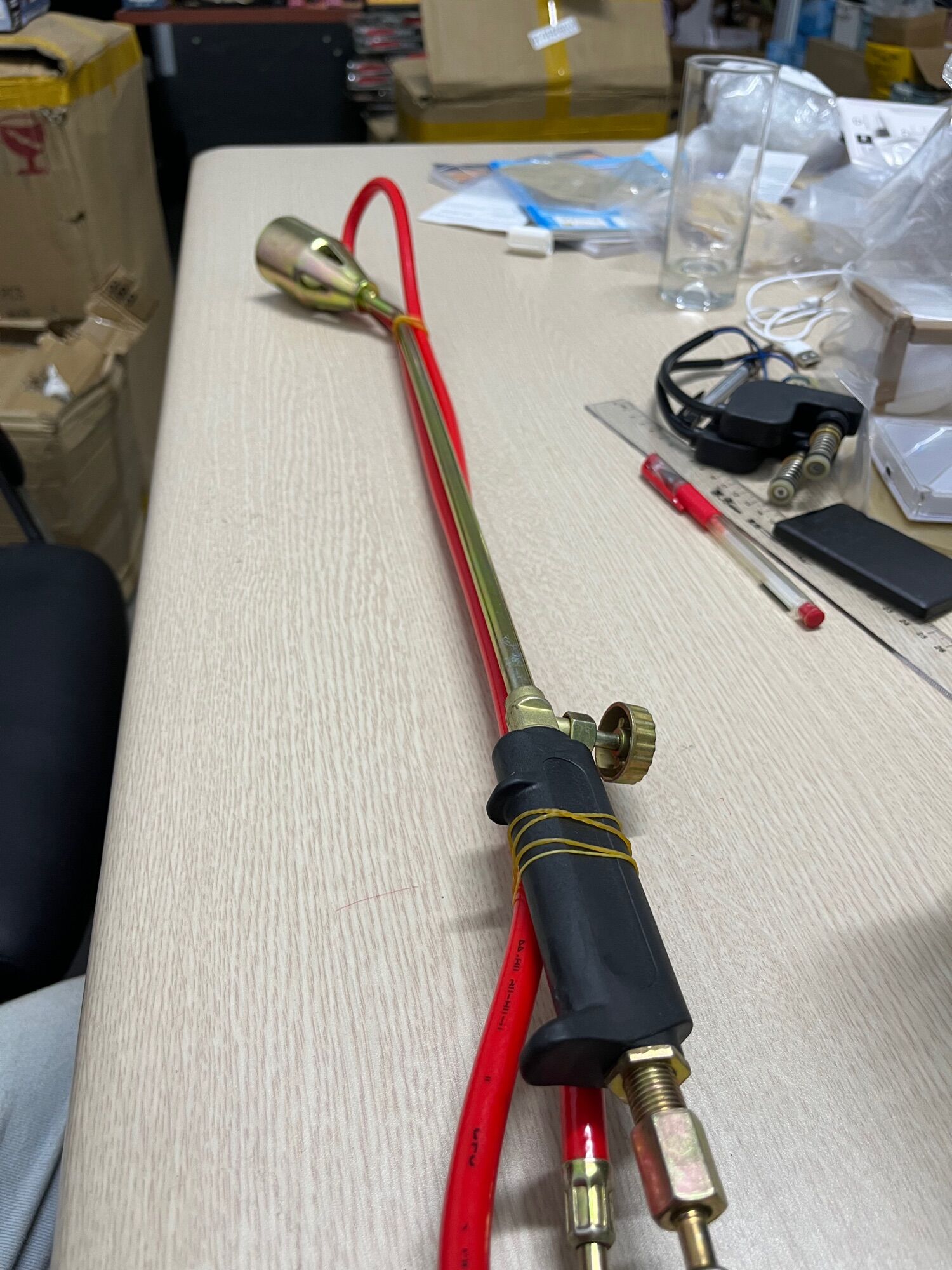 Khò Ga, Khò Dây, đèn khò gas công nghiệp cán 60cm dây 1m6 dùng cho bình ga to