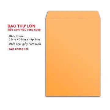 Xấp 100 cái bao thư a4 màu cam