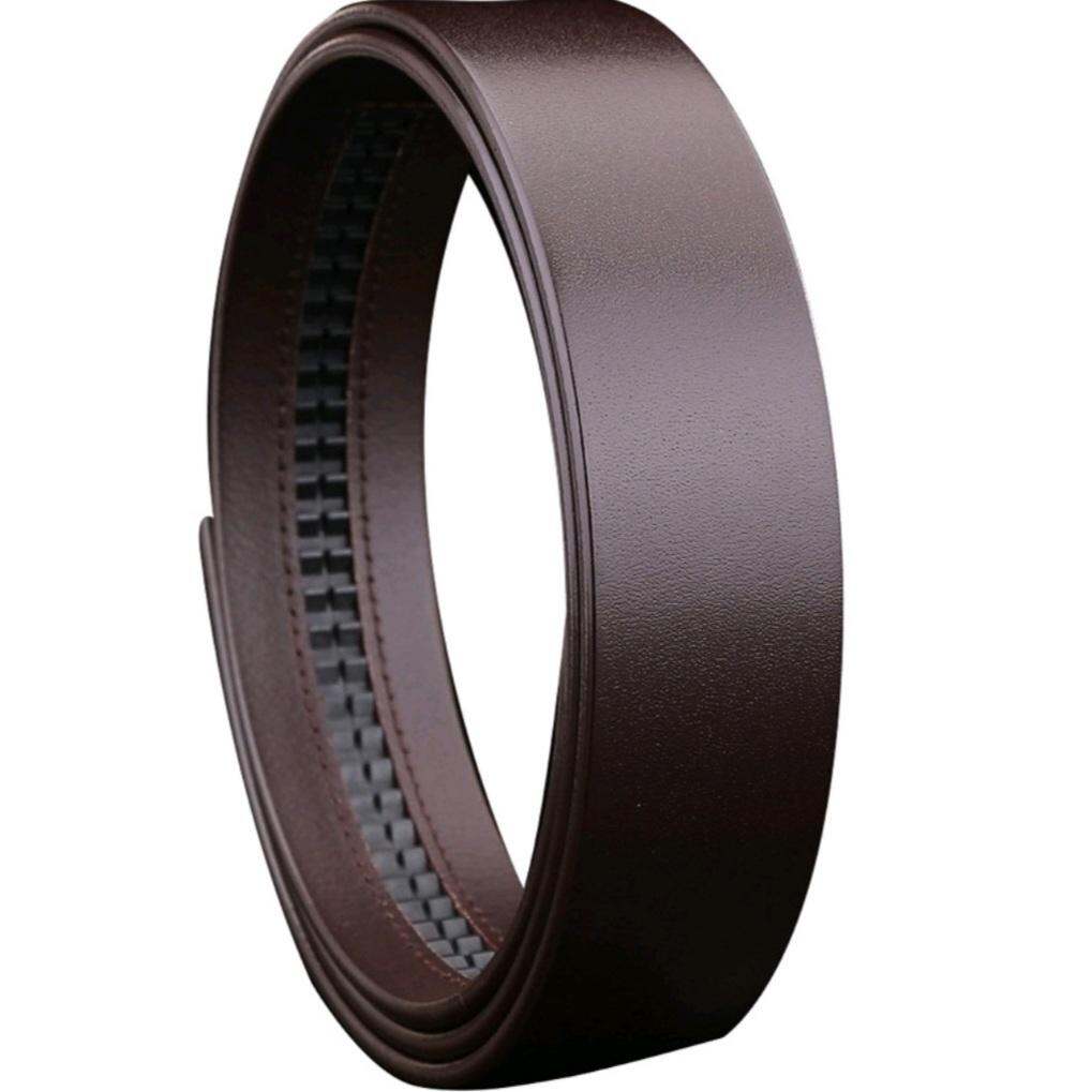 Dây da thay thế thắt lưng nam không mặt khóa bản 3.5cm