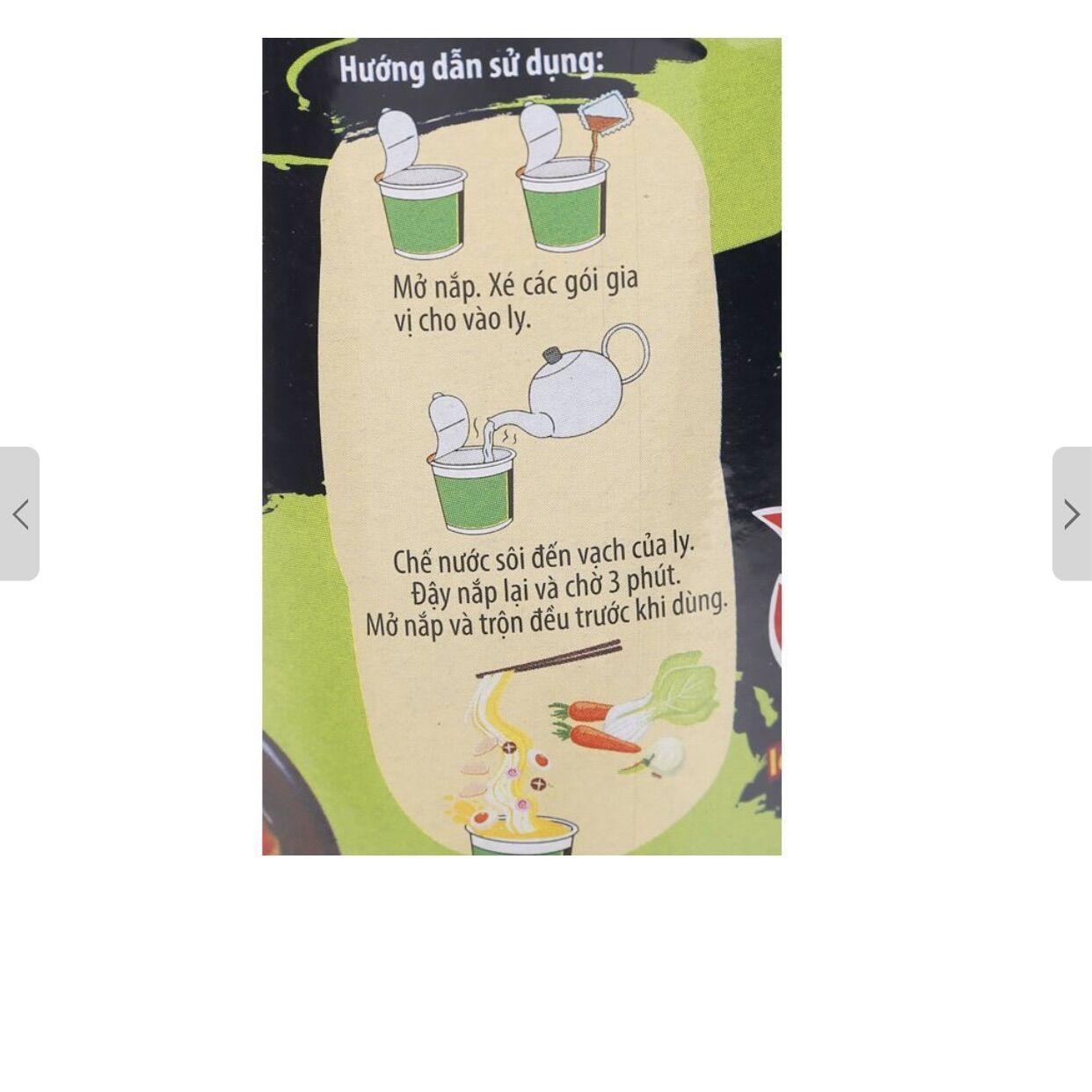 [MÌ LY CHAY SIÊU NGON] Combo 6 ly mì chay rau củ quả A One ( mỗi ly 65g) Date mới 8 tháng.