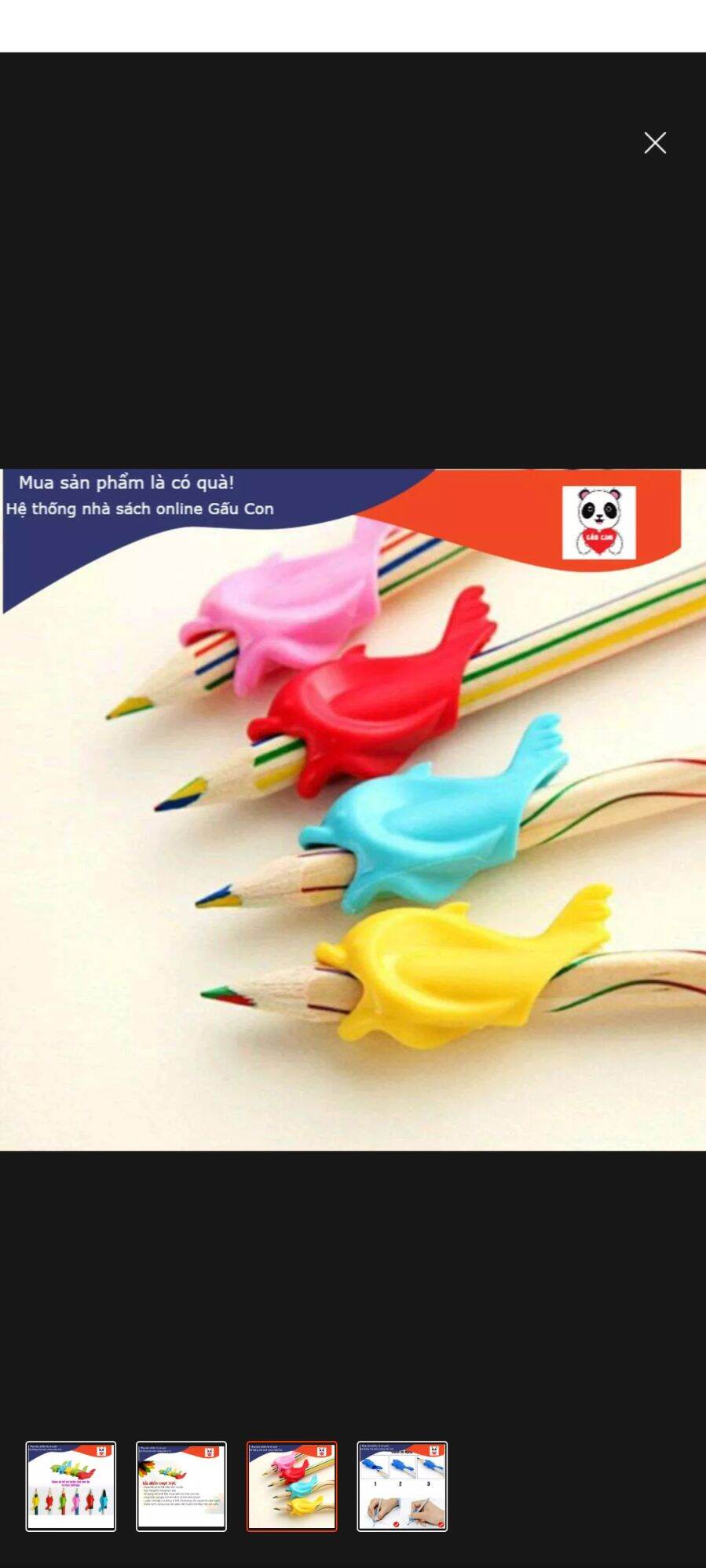 Túi 4 con cá định vị tay cầm bút (HS-001)