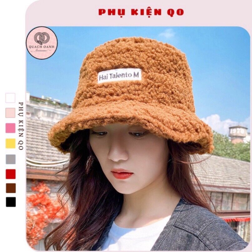 MŨ BO LÔNG CỪU BUKET KIỂU HÀN QUỐC THỜI TRANG