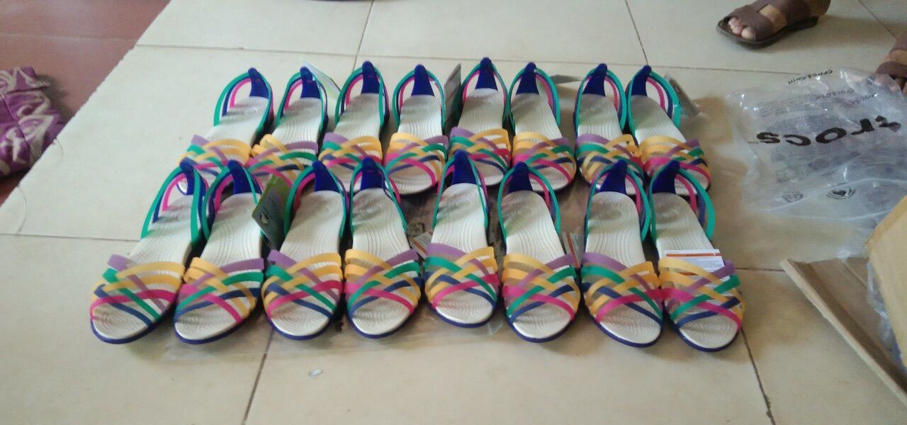 Cross-sandal Huarache màu xanh ngọc