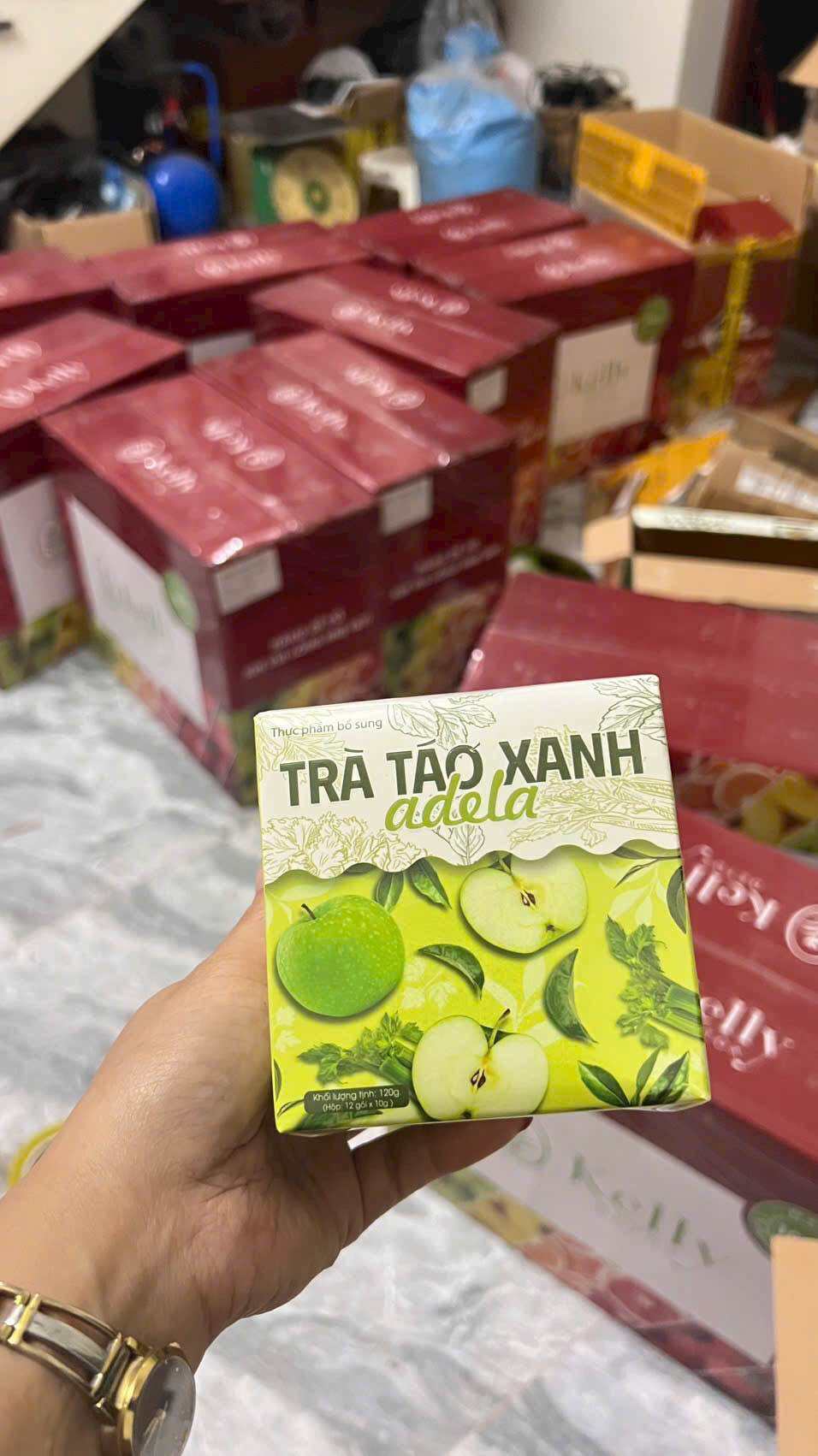  Trà táo xanh mẫu mới giảm cân 3-5kg cam kết hiệu cao không giảm hoàn tiền 