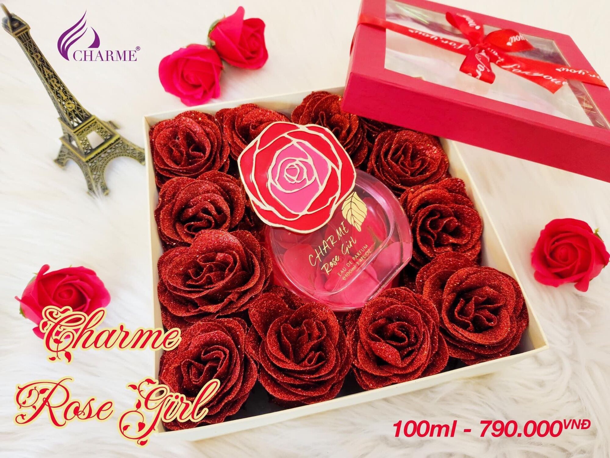 [HCM]Nước hoa nữ rose gril cha. rme 75ml (có túi )