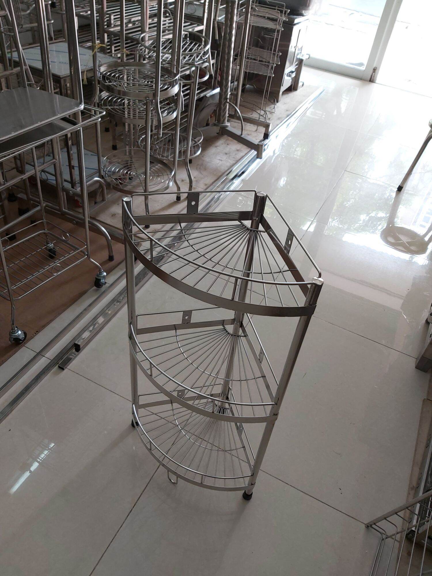 Kệ góc 3 tầng inox SUS 304