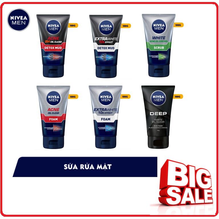 Sữa rửa mặt nivea nam 100g.