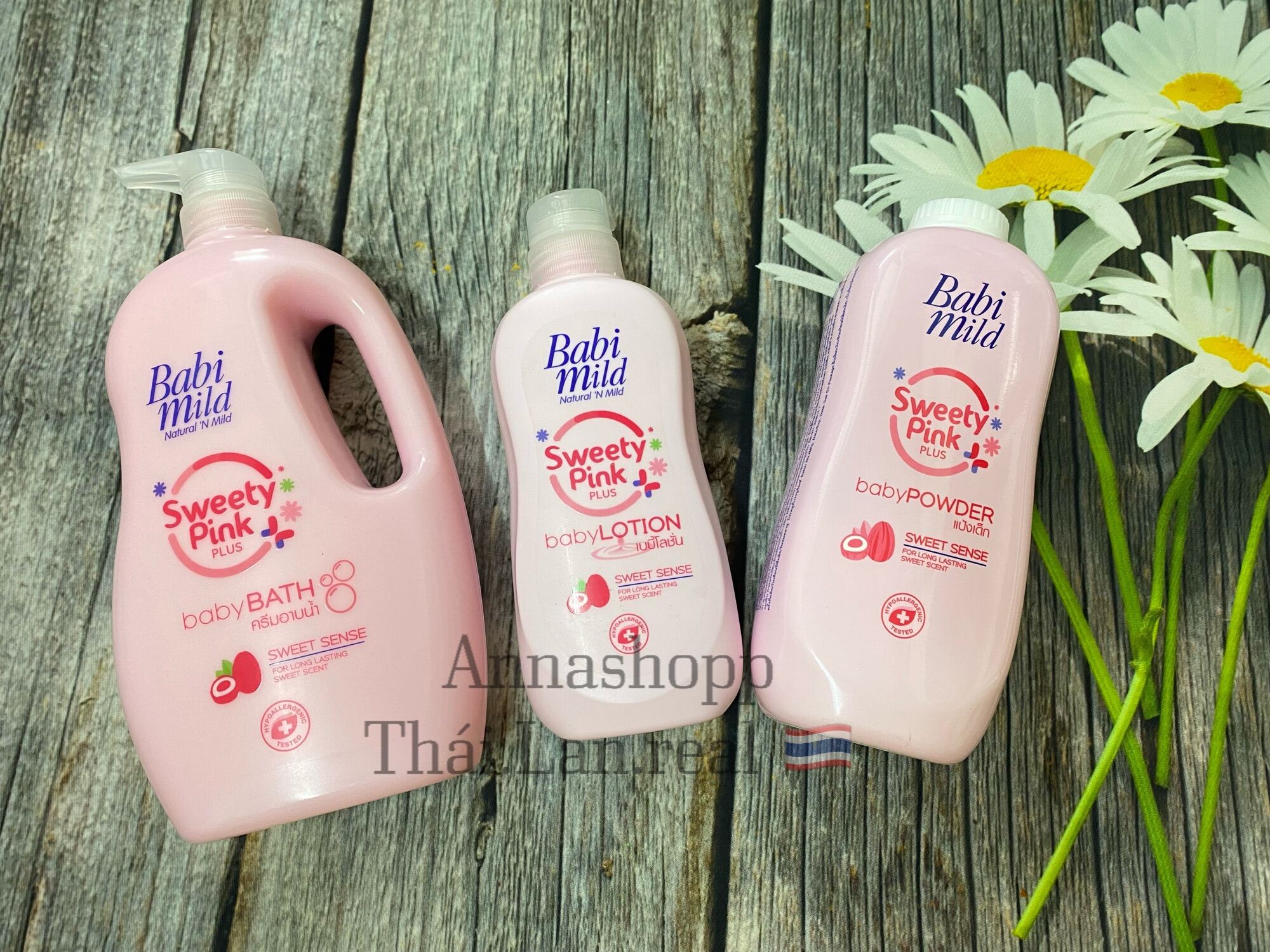 Combo chăm sóc da cho bé Thái Lan hiệu Babi Mild