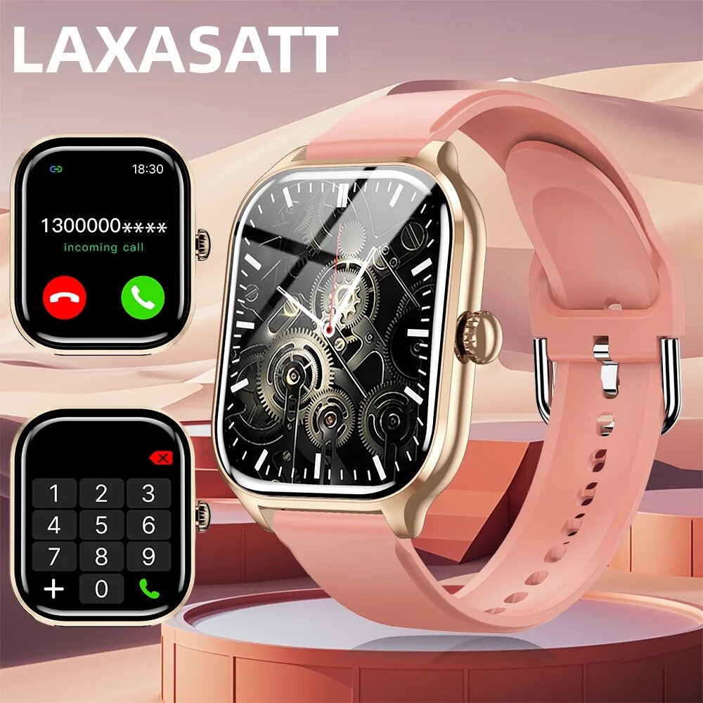 laxasfit | Đồng Hồ Thông Minh LAXASFIT 2025 Dành Cho Nam Và Nữ, Hỗ Trợ Gọi Bluetooth, Nhắc Nhở Tin Nhắn, Theo Dõi Sức Khỏe 24 Giờ, Theo Dõi Thể Dục, Theo Dõi Giấc Ngủ, Theo Dõi Nhịp Tim