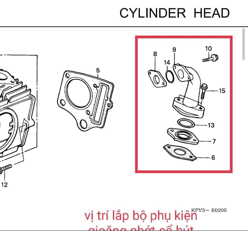 Bộ phíp cách nhiệt cổ hút xe Dream