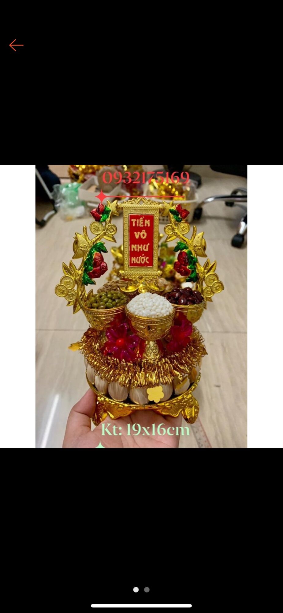 Tháp tỏi ly ngũ đậu vàng-liễng chiêu tài
