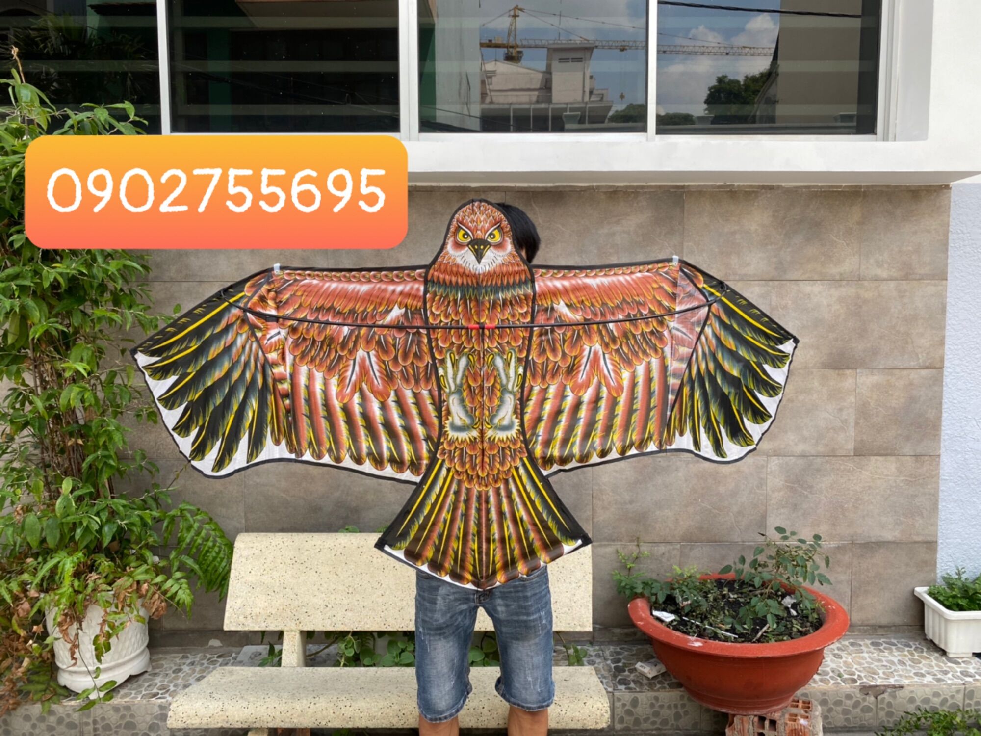 [HCM][MUA 1 ĐƯỢC 2] - Diều Đại Bàng size lớn 1,8 mét - Tặng tay cầm thả diều 150m dây + túi đựng diều - Shop diều rẻ-độc-lạ- diều 3D