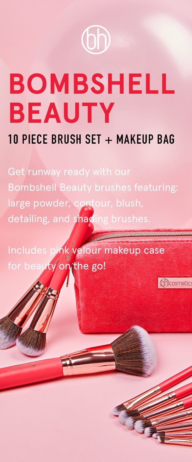Bộ cọ BH BOMSHELL BEAUTY 4 cọ mặt+6 cọ mắt[Anh Thư Authentic]