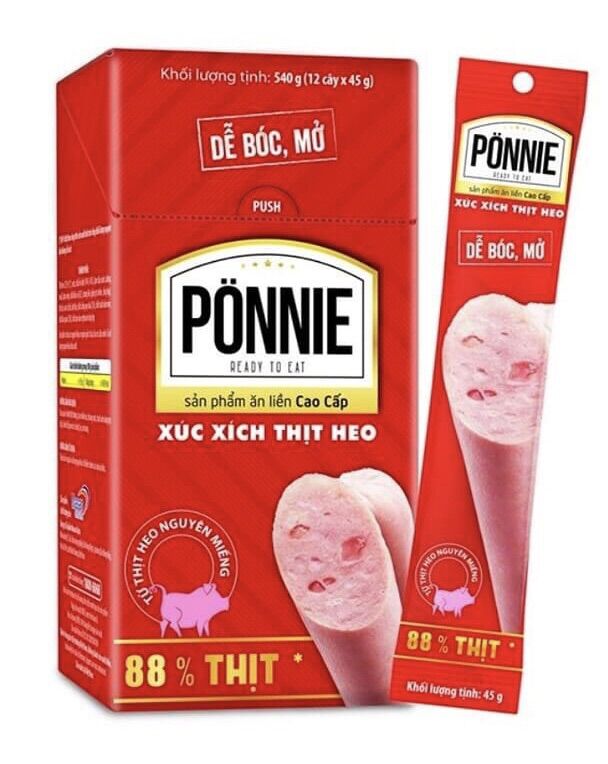 Xúc Xích Ponnie (Hộp 12 Cây)
