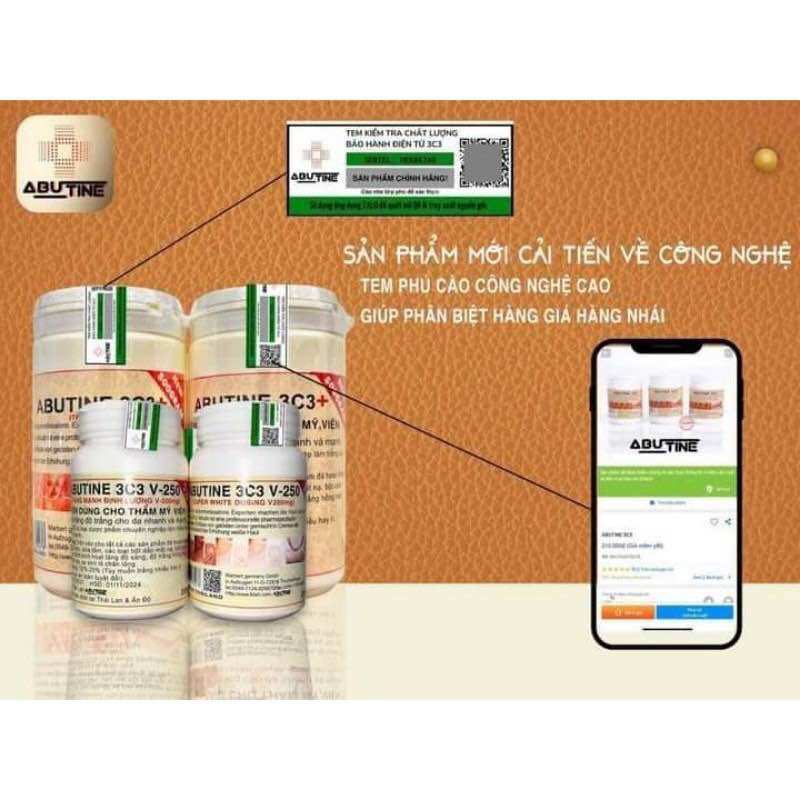 [GIÁ SỈ] Kích Trắng ABUTINE 3C3 Trắng Sáng Body