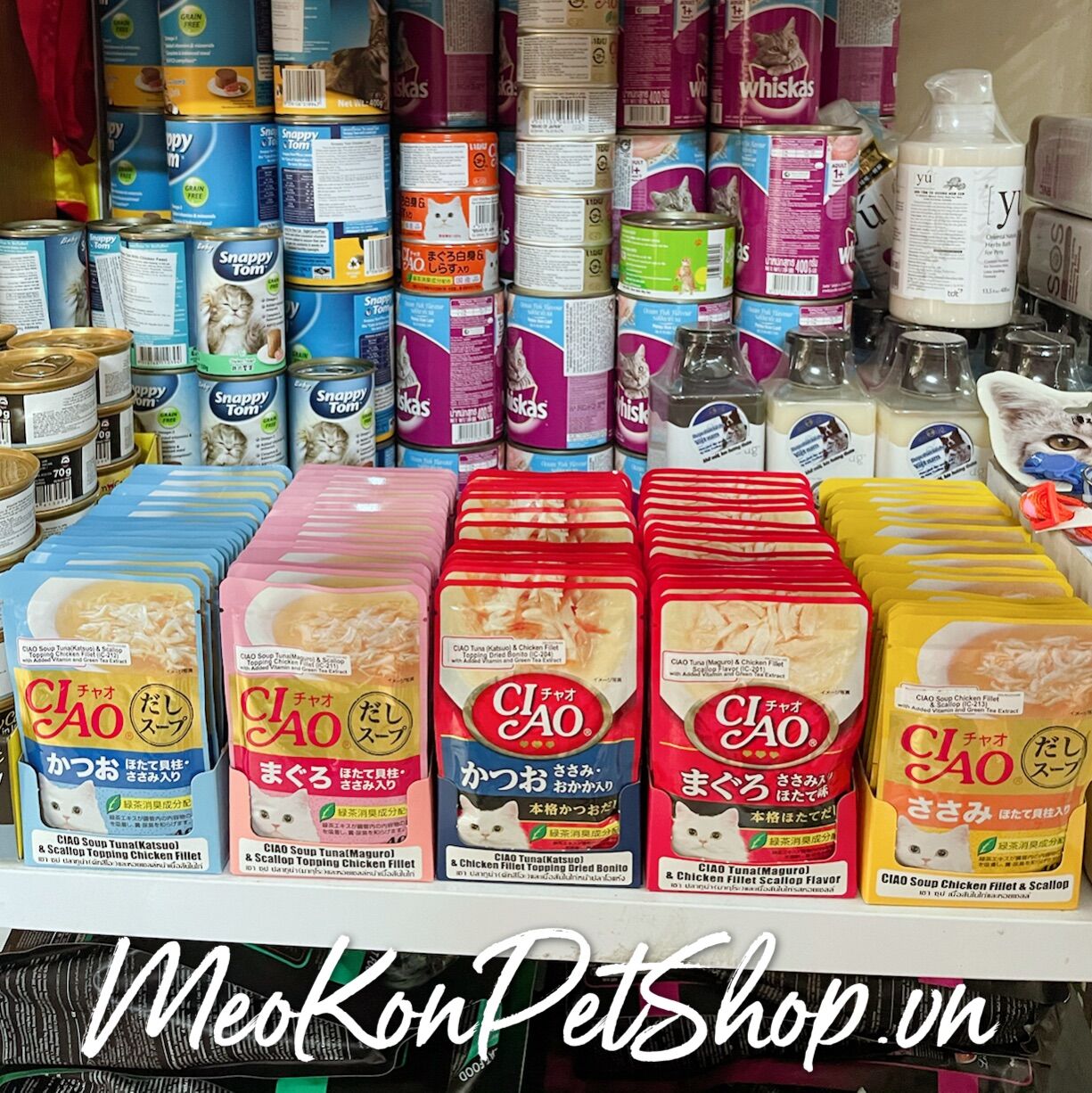 Thức ăn pate cho mèo Ciao Nhật nhập Thái Lan bịch 40 gr