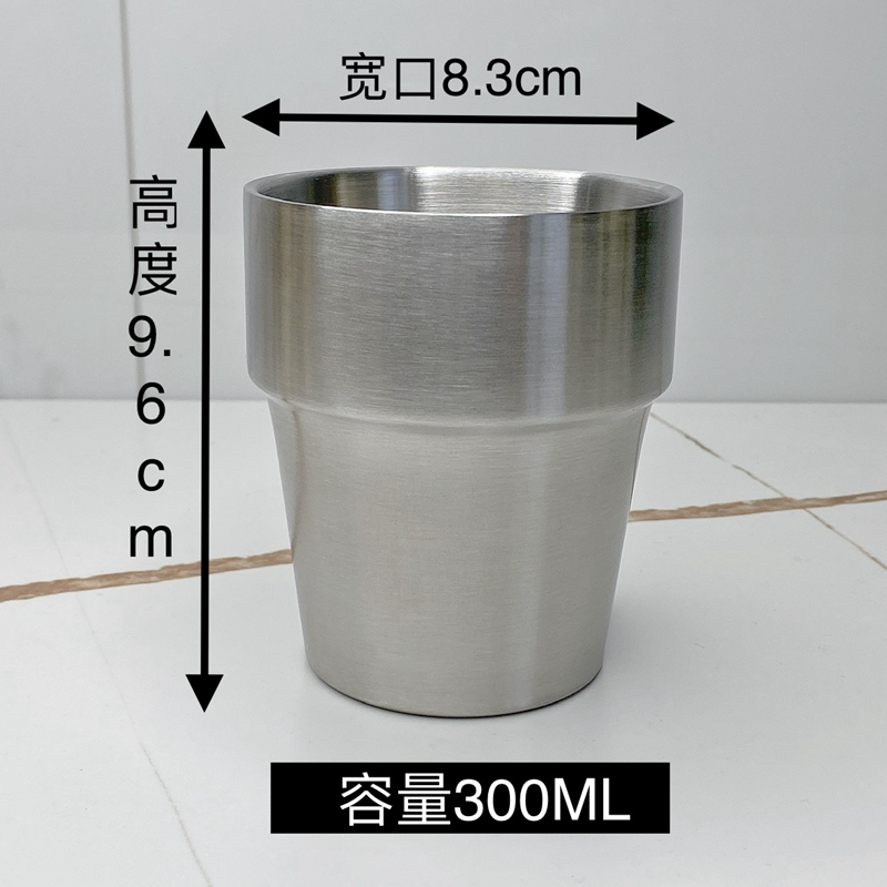 Cốc Inox Hai Lớp 304 Kiểu Hàn Quốc Cốc Uống Nước Chống Nóng Cốc Uống Bia Nướng Thịt Nhà Hàng Chống Rơi Cốc Uống Trà Khắc Chữ