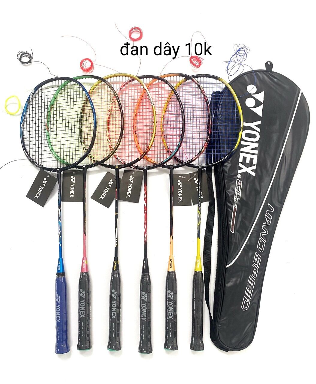 Vợt cầu lông yonex/ khung nhôm carbon/ dây đan 10 ký